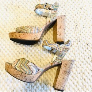 Anne Klein /Lyza, cork platform heels